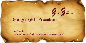Gergelyfi Zsombor névjegykártya